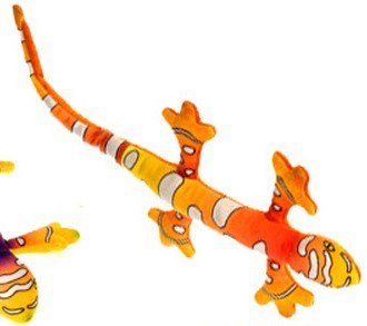 15" Orange Gecko Plush Toy With a Magnet Feature