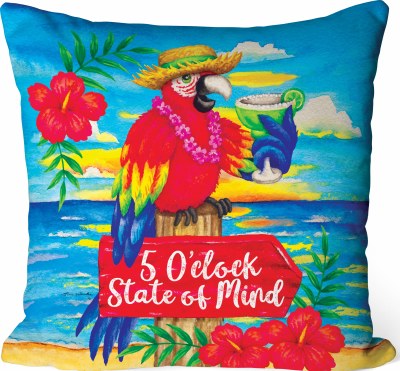 17" Square "5 O'clock Stae of Mind" Decorative Pillow