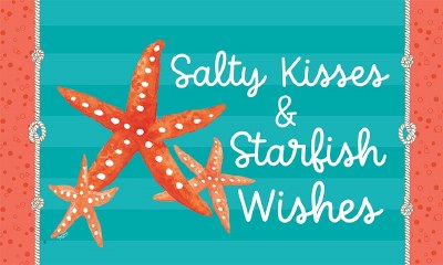 18" x 30" "Salty Kisses & Starfish Wishes" Doormat