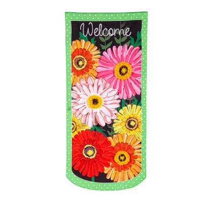 28" x 13" "Welcome" Multicolor Daisies Extra Large Mini Garden Flag