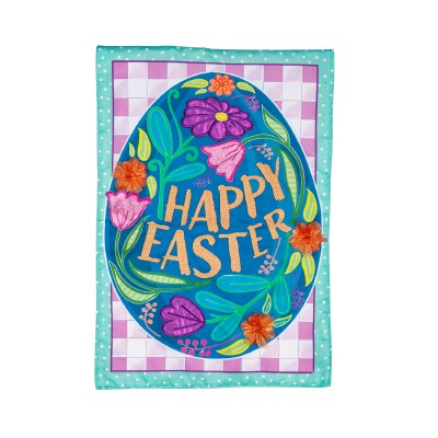 18" x 13" "Happy Easter" on Egg Mini Garden Flag