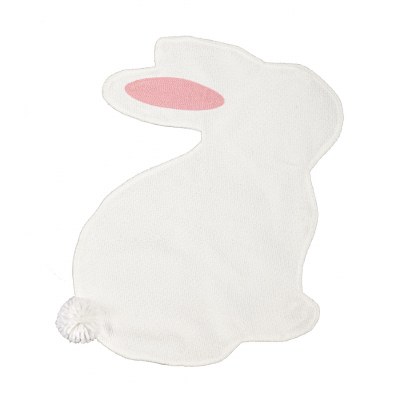 14" White Bunny Shape Placemat