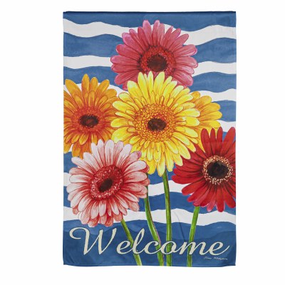 43" x 29" "Welcome" Multicolor Daisies Large Flag