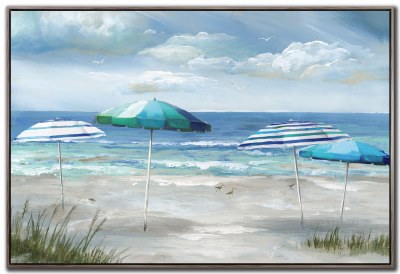 30" x 45" Oceanside Framed Coastal Canvas
