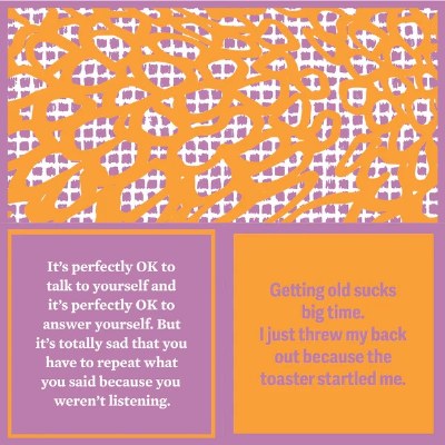 5" Square "It's Perfectly OK to Talk to Yourself and It's Perfectly OK to Answer Yourself." Double Sided Beverage Napkins