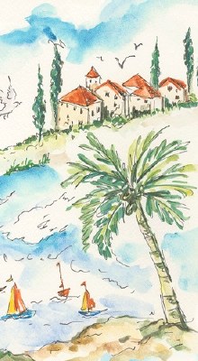 8" x 5" Mallorca Guest Towels