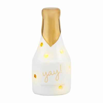 4" LED Champagne Bottle Sitter by Mud Pie