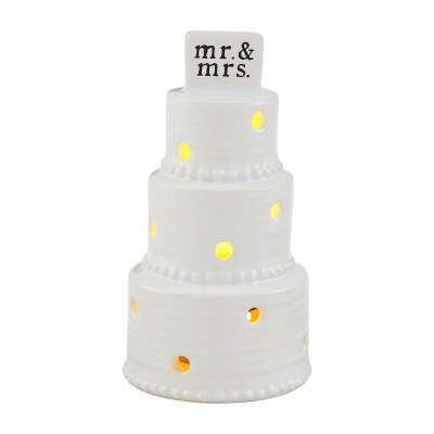 5" LED Wedding Cake Sitter by Mud PIe