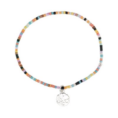 Multicolor Beads Sand Dollar Necklace