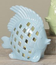 10" LED Blue Ceramic Fish