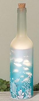 12" LED Blue Fish Bottle