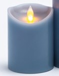 3" x 4" LED Blue Pillar Candle