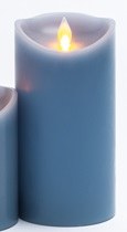 3" x 6" LED Blue Pillar Candle