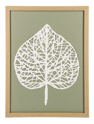 16" x 12" Paper Aspen Leaf Framed Print Under Glass