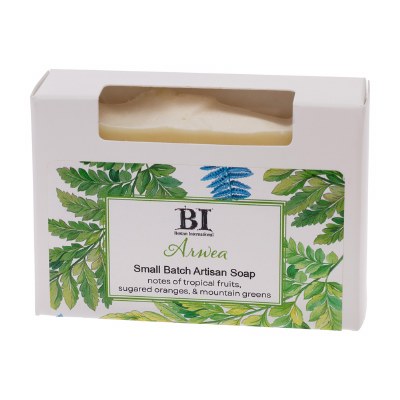 4.5 Oz Blue and Green Fronds Arwea Fragrance Bar Soap