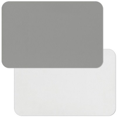 12" x 18" Gray and White Faux Leather Placemat