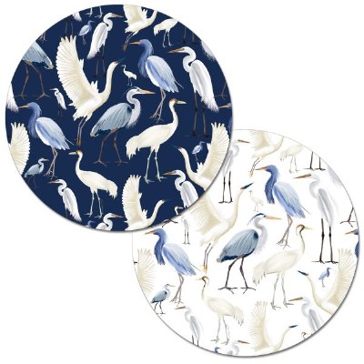 14" Round Beachy Birds Reversible Placemat