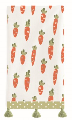 30" x 20" Carrots Kitchen Towel With Tassels