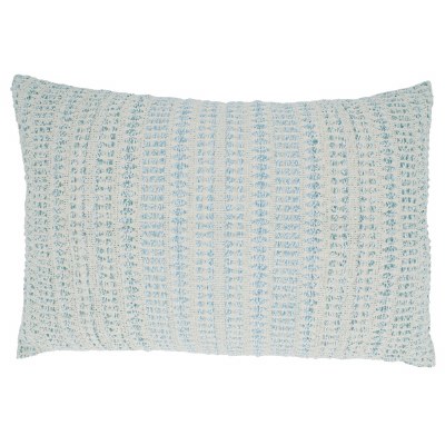 16" x 24" Blue Woven Decorative Pillow