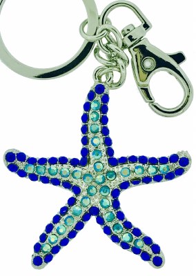 Blue Starfish Key Chain