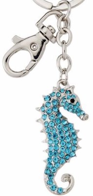 6" Blue Seahorse Key Chain