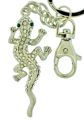 6" Silver Lizard Key Chain