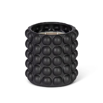 21 Oz Sandalwood Fragrance Black Dots Ceramic Jar Candle
