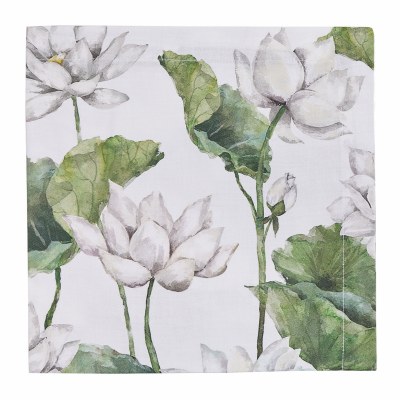 20" Sq White Lotus Cloth Napkin