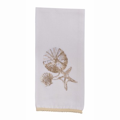 28" x 18" Embroidered Beach Cove Kitchen Towel