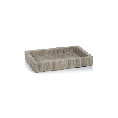 8" x 12" Taupe Marble Tray