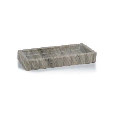 7" x 15" Taupe Marble Tray