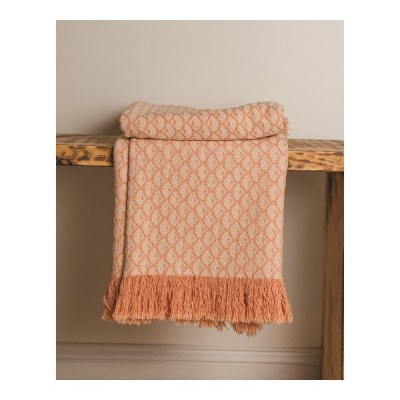 67" x 46" Coral Scallop Shell Throw Blanket