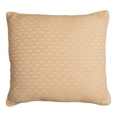 21" Sq Tan Scallop Shell Decorative Pillow
