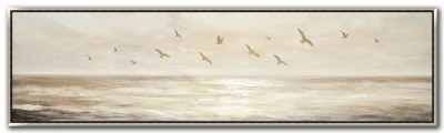 20" x 72" Sky Dance Coastal Framed Canvas