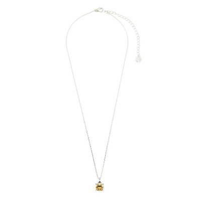 16" Silver and Gold Toned Sea Turtle Necklace