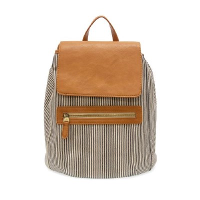 12" x 11" Stripe Wren Canvas Backpack