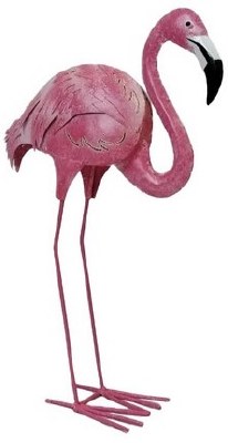 19" Head Up Pink Flamingo Statue