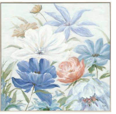 40" Sq Spring Blossoms Framed Canvas