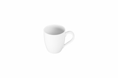 4" White Bistro Coffee Mug