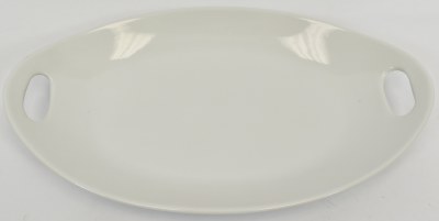9" x 15" White Oval Platter With Handles