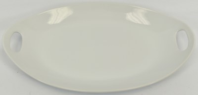 10" x 17" White Oval Platter With Handles