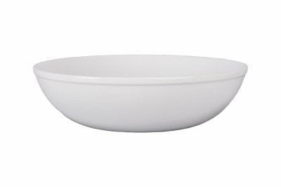 13" Round White Ceramic Bowl