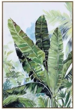 36" x 24" Traveler Palm Tree Framed Tropical Canvas