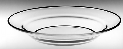 9" Round Clear Shallow Soup and Salad Glass Bowl