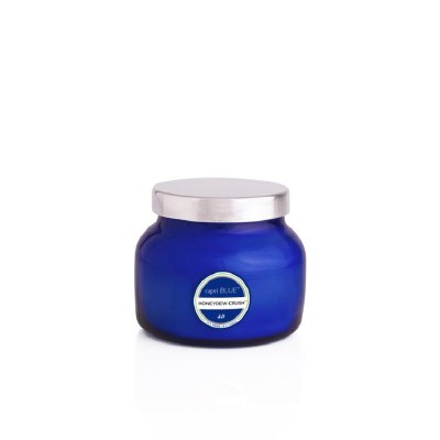 8 Oz Honeydew Crush Fragrance Blue Candle Jar