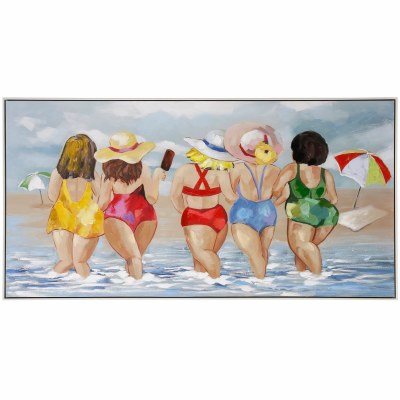 29" x 56" Girls Trip Framed Coastal Canvas