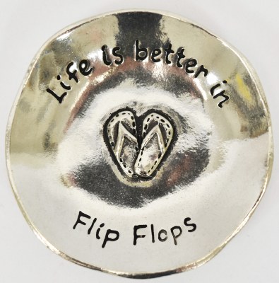 "Life Is Better In Flip Flops" Sanibel Island Charm Bowl