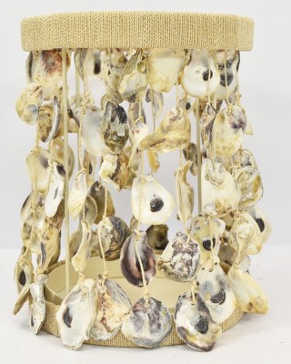10" Oyster Shell Strands Lantern