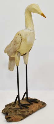 16" White Egret on Driftwood