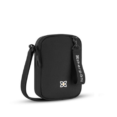7" x 5" Black Anti-Theft Mini Rogue Crossbody Bag